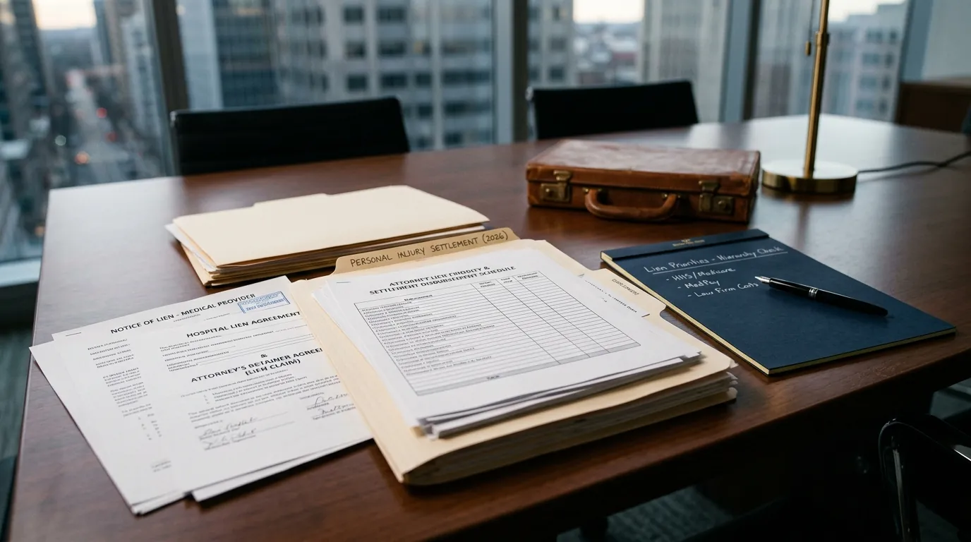 Editorial illustration for attorney-lien-priorities-explained