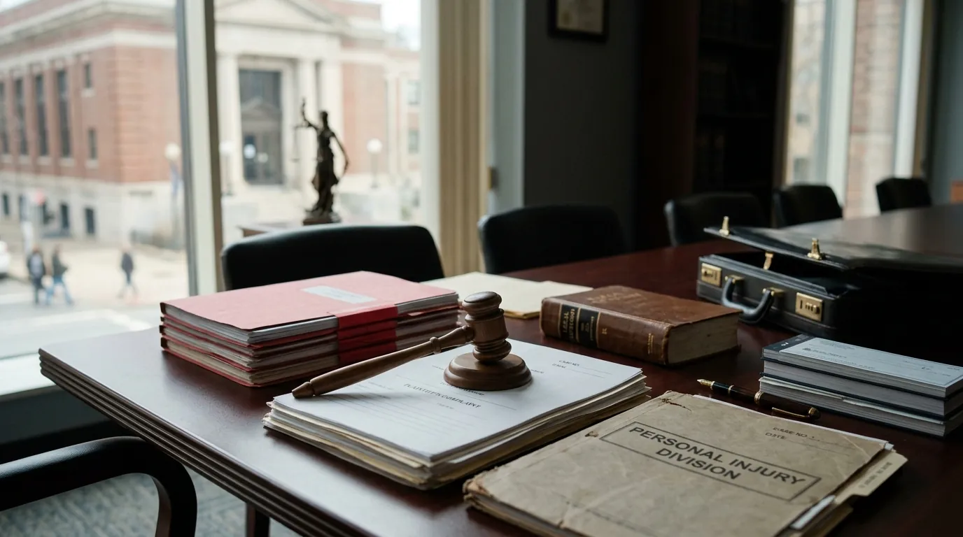 Article illustration — Why Law Firms Partner With Funding Companies: How Plaint... (personal injury legal documents and gavel)